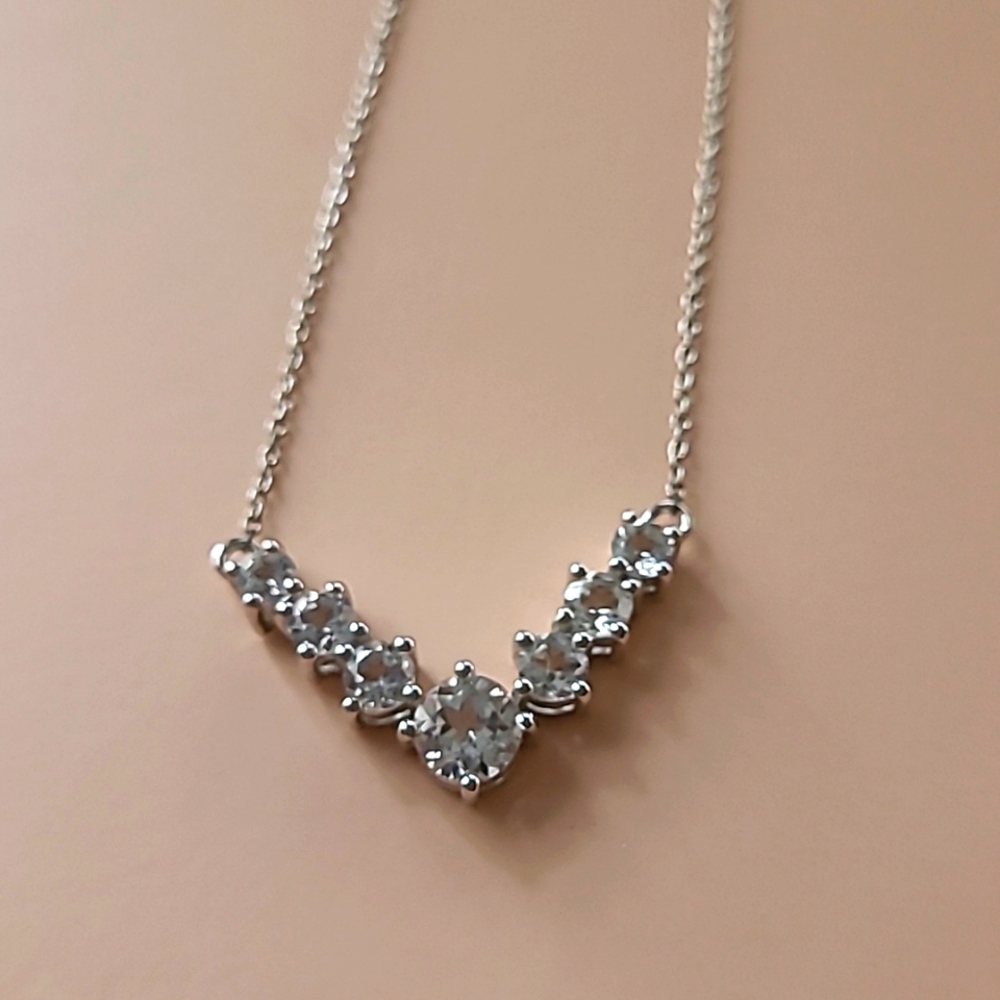 Sterling Silver Graduated V Necklace